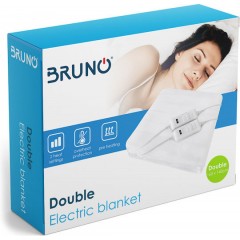 BRUNO ηλεκτρική κουβέρτα BRN-0065, διπλή, 160x140cm, 2x 60W, χειριστήρια