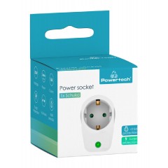 Powertech Αντάπτορας Ρεύματος με 1 πριζα Schuko 16A (PT-996) Λευκός