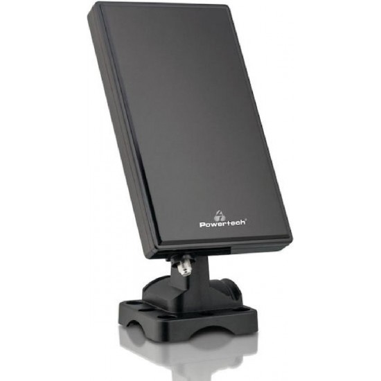 Powertech PT-1005 Εσωτερική Κεραία Τηλεόρασης (απαιτεί τροφοδοσία) Μαύρη