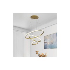 Powertech (HLL-0078) Χρυσό Φωτιστικό Οροφής LED 44W