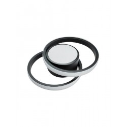 Powertech (HLL-0085) Μαύρο Μοντέρνα Πλαστική Πλαφονιέρα Οροφής με Ενσωματωμένο LED