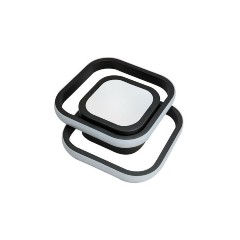 Powertech (HLL-0085) Μαύρο Μοντέρνα Πλαστική Πλαφονιέρα Οροφής με Ενσωματωμένο LED