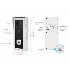 Vstarcam (DB6) Video Doorbell WiFi Intelligent 1080p Ασύρματο Κουδούνι Πόρτας με Κάμερα και Wi-Fi