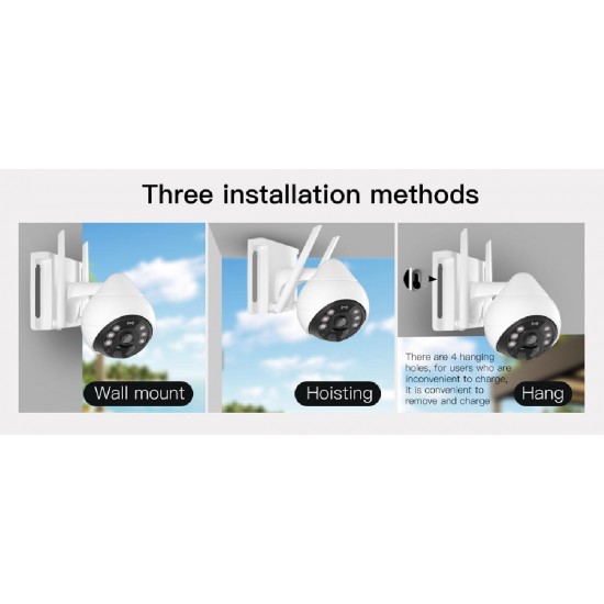 Vstarcam (BG69-TZ) White IP 4G Κάμερα Παρακολούθησης 3MP Full HD+ Αδιάβροχη με Αμφίδρομη Επικοινωνία