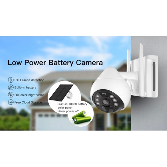 Vstarcam (CB69-TZ) Ηλιακή IP smart Κάμερα Παρακολούθησης 3MP PTZ Wi-Fi Full HD+ Αδιάβροχη IP66, μπαταρία 10000mAh