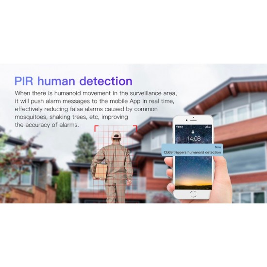 Vstarcam (CB69-TZ) Ηλιακή IP smart Κάμερα Παρακολούθησης 3MP PTZ Wi-Fi Full HD+ Αδιάβροχη IP66, μπαταρία 10000mAh