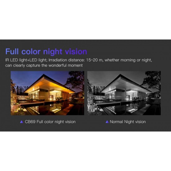 Vstarcam (CB69-TZ) Ηλιακή IP smart Κάμερα Παρακολούθησης 3MP PTZ Wi-Fi Full HD+ Αδιάβροχη IP66, μπαταρία 10000mAh