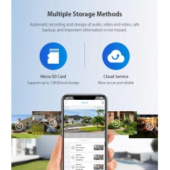 Sectec (ST-S517C-3M) White Smart IP Ηλιακή Κάμερα 3ΜΡ, PIR, PTZ, cloud/micro SD