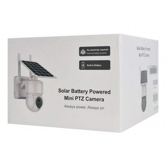 Sectec (ST-S517C-3M) White Smart IP Ηλιακή Κάμερα 3ΜΡ, PIR, PTZ, cloud/micro SD