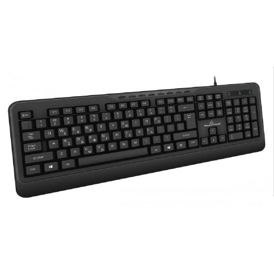 Powertech Πληκτρολόγιο Ελληνικό (PT-1066) Μαύρο