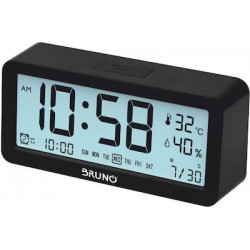 Bruno BRN-0128 Θερμόμετρo & Υγρασιόμετρo Επιτραπέζιο για Χρήση σε Εσωτερικό Χώρο