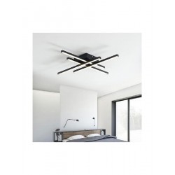 Powertech Μοντέρνα Πλαφονιέρα Οροφής με Ενσωματωμένο LED 60cm (HLL-0111) Μαύρο