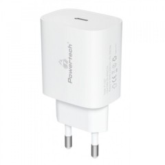 Powertech (PT-1091) Φορτιστής Χωρίς Καλώδιο με Θύρα USB-C 20W Power Delivery Λευκός