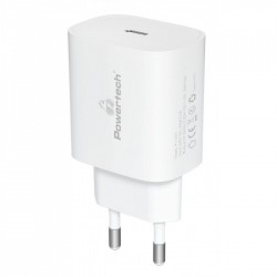Powertech (PT-1091) Φορτιστής Χωρίς Καλώδιο με Θύρα USB-C 20W Power Delivery Λευκός