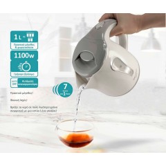 Bruno (BRN-0141) Λευκός/Γκρι Ηλεκτρικός Βραστήρας 1L 1100W