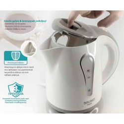 Bruno (BRN-0141) Λευκός/Γκρι Ηλεκτρικός Βραστήρας 1L 1100W