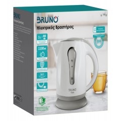 Bruno (BRN-0141) Λευκός/Γκρι Ηλεκτρικός Βραστήρας 1L 1100W