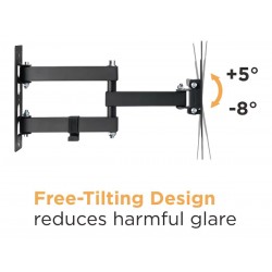 Powertech PT-1129 Βάση Τηλεόρασης Τοίχου με Βραχίονα έως 43