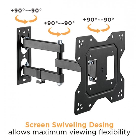 Powertech PT-1129 Βάση Τηλεόρασης Τοίχου με Βραχίονα έως 43