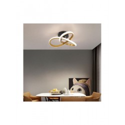 Powertech (HLL-0115) Χρυσό LED Φωτιστικό Οροφής 18W 4000K 26x26x12cm