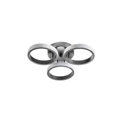 Powertech  (HLL-0116) Γκρι Φωτιστικό Μοντέρνα Πλαφονιέρα Οροφής με Ενσωματωμένο LED