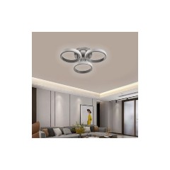 Powertech  (HLL-0116) Γκρι Φωτιστικό Μοντέρνα Πλαφονιέρα Οροφής με Ενσωματωμένο LED