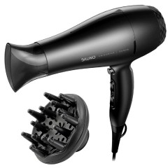 Bruno (BRN-0154) Μαύρο Πιστολάκι Μαλλιών με Φυσούνα 2200W