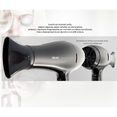 Bruno (BRN-0154) Μαύρο Πιστολάκι Μαλλιών με Φυσούνα 2200W