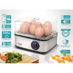 Bruno BRN-0156 Ανοξείδωτος Βραστήρας Αυγών 8 Θέσεων 500W