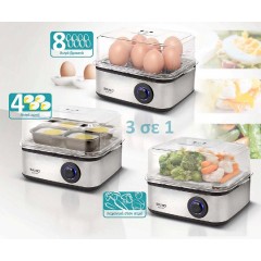 Bruno BRN-0156 Ανοξείδωτος Βραστήρας Αυγών 8 Θέσεων 500W