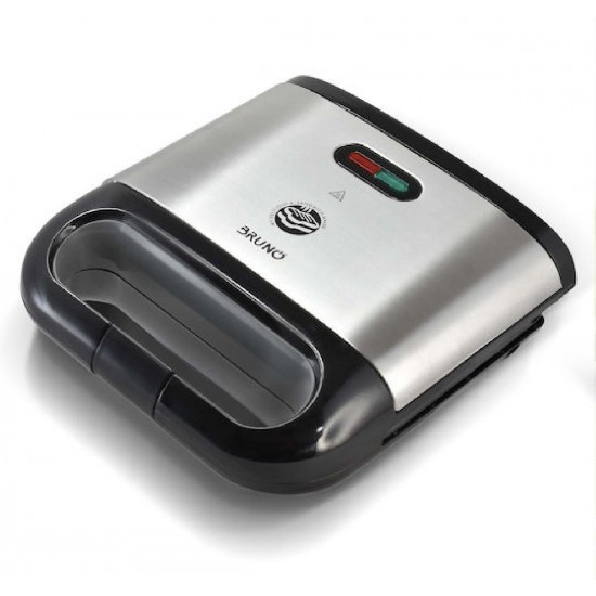 BRUNO τοστιέρα BRN-0165, 2 θέσεων, 800W, αντικολλητικές πλάκες, inox