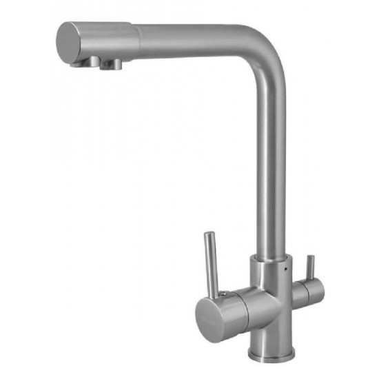 Bruno (M54510-207) Ασημί Μπαταρία Πάγκου Κουζίνας Τρίοδη
