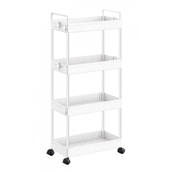 HOME USE τρόλει κουζίνας HUH-0163 4 θέσεων 40x21.5x91.5cm λευκό