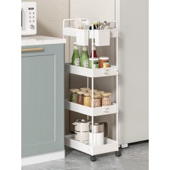 HOME USE τρόλει κουζίνας HUH-0163 4 θέσεων 40x21.5x91.5cm λευκό