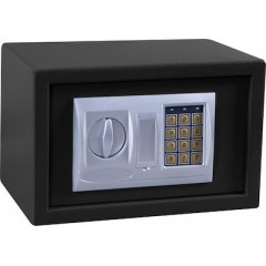 Powertech (PT-1192) Μαύρο Χρηματοκιβώτιο με Ψηφιακό Κλείδωμα και Κλειδί Διαστάσεων Μ31xΠ20xΥ20cm