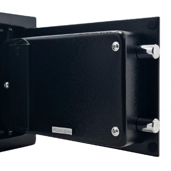 Powertech (PT-1192) Μαύρο Χρηματοκιβώτιο με Ψηφιακό Κλείδωμα και Κλειδί Διαστάσεων Μ31xΠ20xΥ20cm
