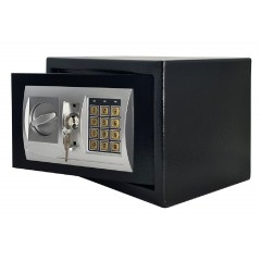 Powertech (PT-1192) Μαύρο Χρηματοκιβώτιο με Ψηφιακό Κλείδωμα και Κλειδί Διαστάσεων Μ31xΠ20xΥ20cm