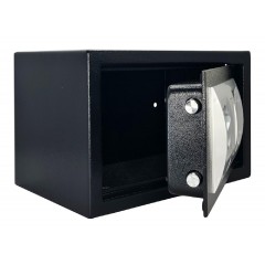 Powertech (PT-1192) Μαύρο Χρηματοκιβώτιο με Ψηφιακό Κλείδωμα και Κλειδί Διαστάσεων Μ31xΠ20xΥ20cm