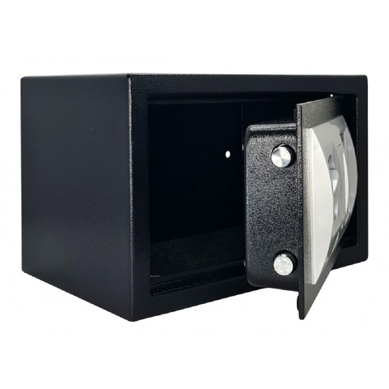 Powertech (PT-1192) Μαύρο Χρηματοκιβώτιο με Ψηφιακό Κλείδωμα και Κλειδί Διαστάσεων Μ31xΠ20xΥ20cm