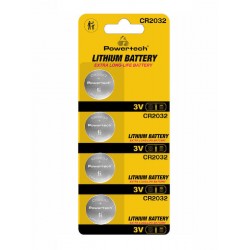 Powertech CR2032 Μπαταρίες Λιθίου 3V 4τμχ (PT-1210)