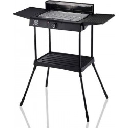 BRUNO επιδαπέδια ηλεκτρική ψησταριά BRN-0190, 2400W, με βάση & ρυθμιζόμενο θερμοστάτη, μαύρη