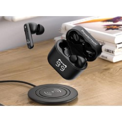 Powertech PT-1227 TWS Earphones Bluetooth Handsfree Black