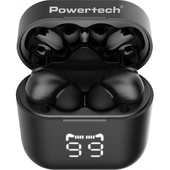 Powertech PT-1227 TWS Earphones Bluetooth Handsfree Black
