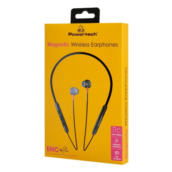 Powertech (PT-1228) Μαύρα In-ear Bluetooth Handsfree
