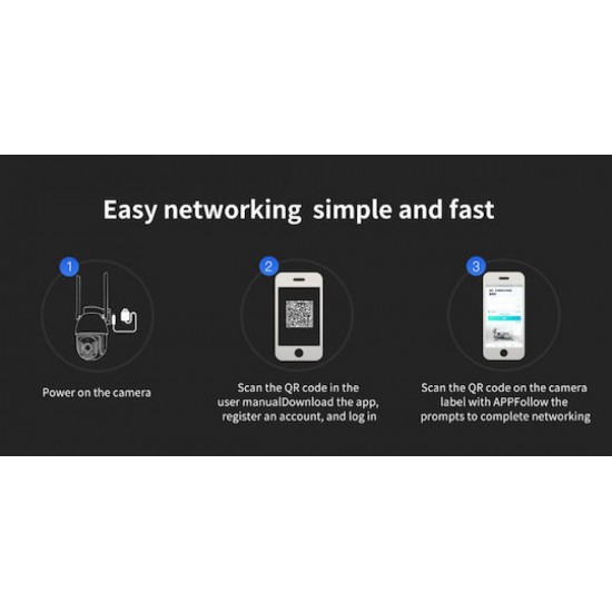 Vstarcam Smart Κάμερα 4MP Wi-Fi PTZ (CS611Q-UV) Λευκή