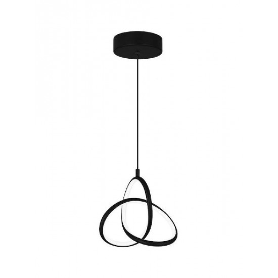 Powertech Κρεμαστό Φωτιστικό LED με Φυσικό Λευκό Φως 40εκ. (HLL-0145) Μαύρο