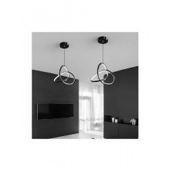 Powertech Κρεμαστό Φωτιστικό LED με Φυσικό Λευκό Φως 40εκ. (HLL-0145) Μαύρο