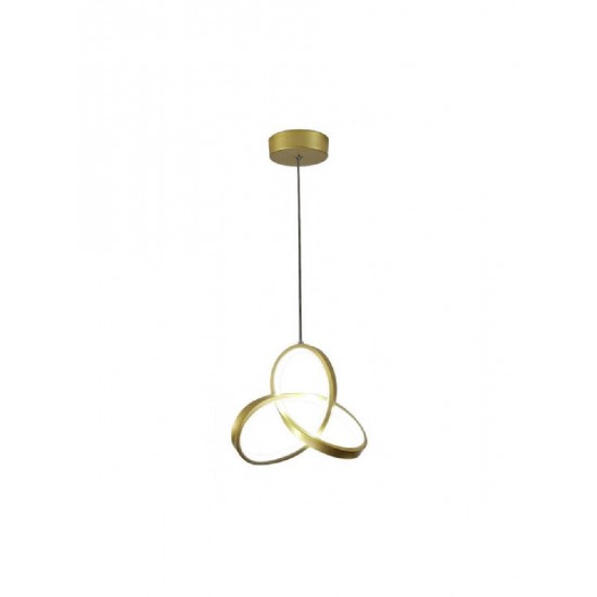 Powertech Κρεμαστό Φωτιστικό LED με Φυσικό Λευκό Φως 40x100εκ. (HLL-0146) Χρυσό