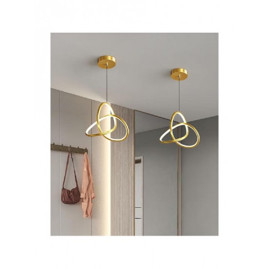 Powertech Κρεμαστό Φωτιστικό LED με Φυσικό Λευκό Φως 40x100εκ. (HLL-0146) Χρυσό