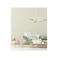 Powertech LED Φωτιστικό Οροφής 25W 4000K 1m (HLL-0155) Χρυσό